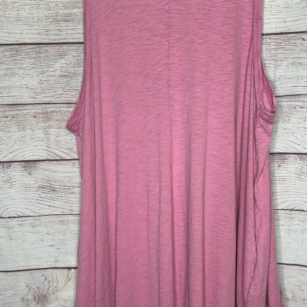 Daily Ritual Anthropologie Sleeveless Tank Ruffle Blossom Pink Dress Size 2X - Picture 7 of 12